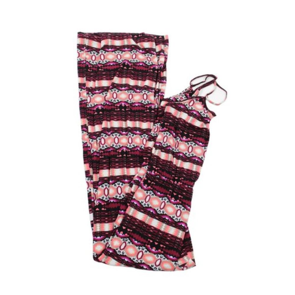 Ultra Flirt Multicolor Aztec Print Jumpsuit Size S